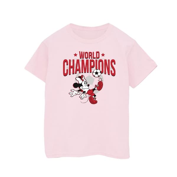 Disney Girls Minnie Mouse World Champions Cotton T-Shirt