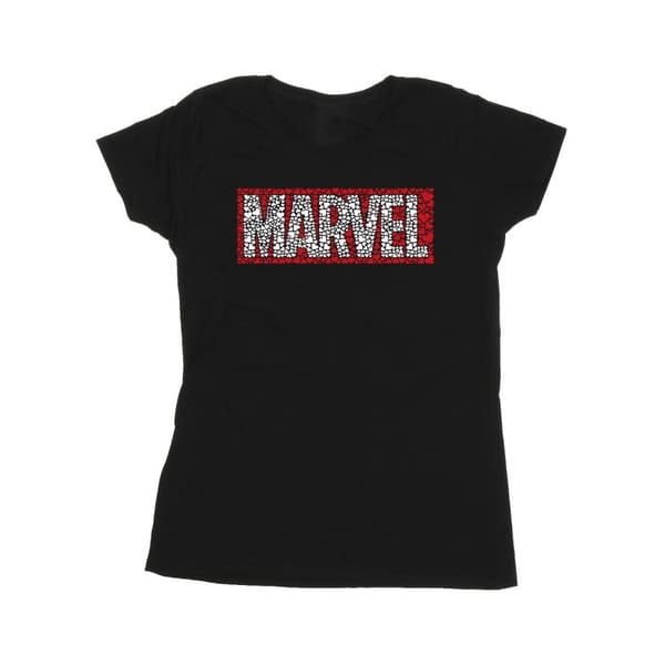 Marvel Womens/Ladies Comics Hearts Logo Cotton T-Shirt