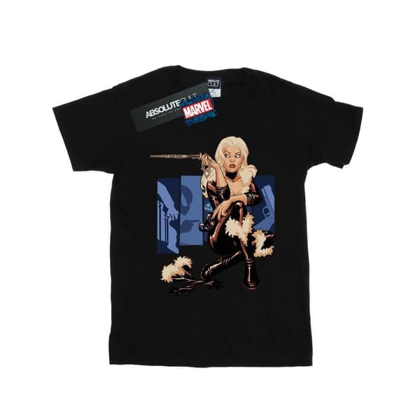 Marvel Girls Black Cat Cover Cotton T-Shirt