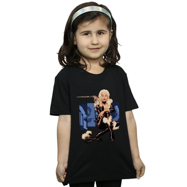 Marvel Girls Black Cat Cover Cotton T-Shirt