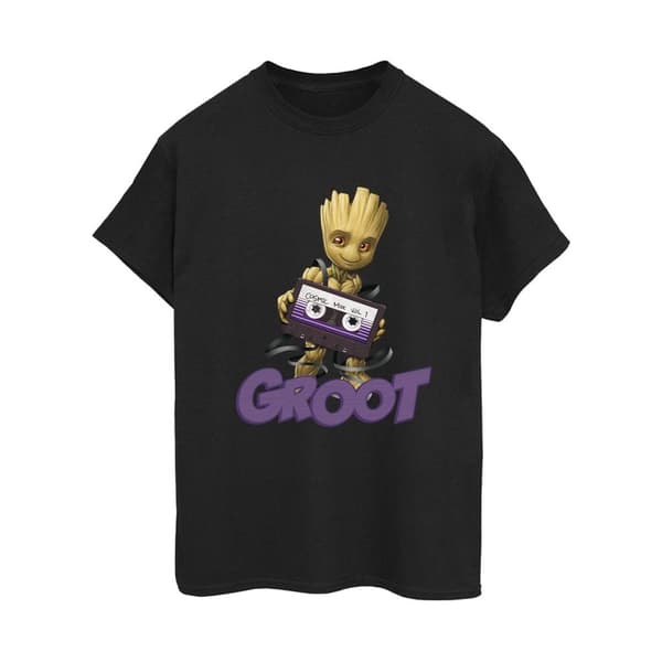 Guardians Of The Galaxy Womens/Ladies Groot Casette Cotton Boyfriend T-Shirt