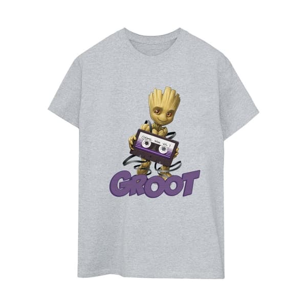 Guardians Of The Galaxy Womens/Ladies Groot Casette Cotton Boyfriend T-Shirt