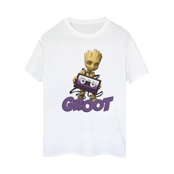 Guardians Of The Galaxy Womens/Ladies Groot Casette Cotton Boyfriend T-Shirt