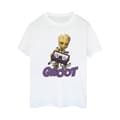 Miniatyrbillede 1 af 4: Guardians Of The Galaxy Womens/Ladies Groot Casette Cotton Boyfriend T-Shirt