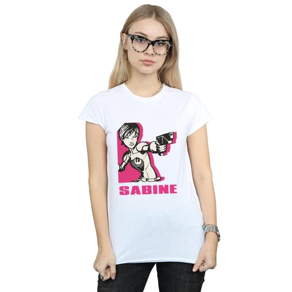 Star Wars Dam/Tjej Rebels Sabine T-shirt i bomull