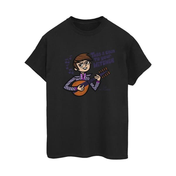 Netflix Womens/Ladies The Witcher The Bard Performs Cotton Boyfriend T-Shirt