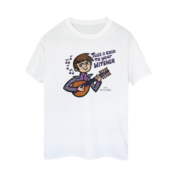 Netflix Womens/Ladies The Witcher The Bard Performs Cotton Boyfriend T-Shirt