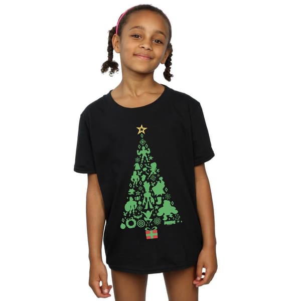 Marvel Girls Avengers Christmas Tree Cotton T-Shirt