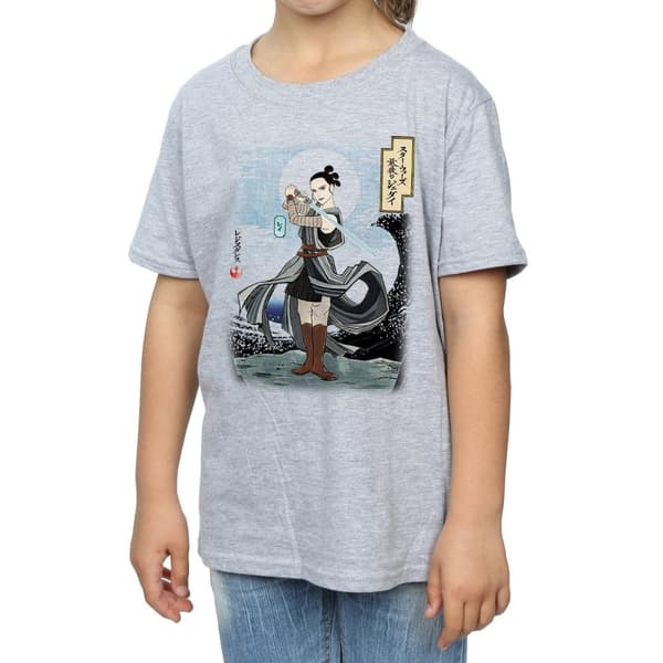 Star Wars Den sista Jedi-japanska Rey bomulls-T-shirt för flickor
