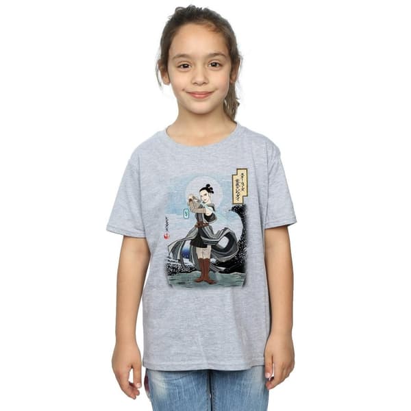Star Wars Den sista Jedi-japanska Rey bomulls-T-shirt för flickor
