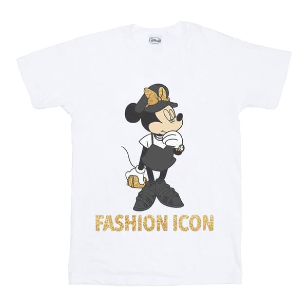 Disney Womens/Ladies Minnie Mouse Fashion Icon Cotton Boyfriend T-Shirt