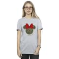 Miniatyrbild 2 av 3: Disney Dam/Lady Minnie Mouse Leopard Christmas Boyfriend T-shirt i bomull