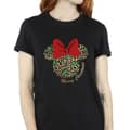 Miniatyrbild 3 av 4: Disney Dam/Lady Minnie Mouse Leopard Christmas Boyfriend T-shirt i bomull