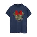 Miniatyrbild 1 av 3: Disney Dam/Lady Minnie Mouse Leopard Christmas Boyfriend T-shirt i bomull