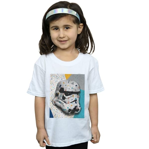 Star Wars Girls Stormtrooper Pattern Helmet Cotton T-Shirt