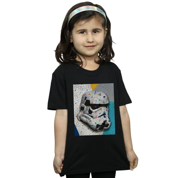 Star Wars Girls Stormtrooper Pattern Helmet Cotton T-Shirt