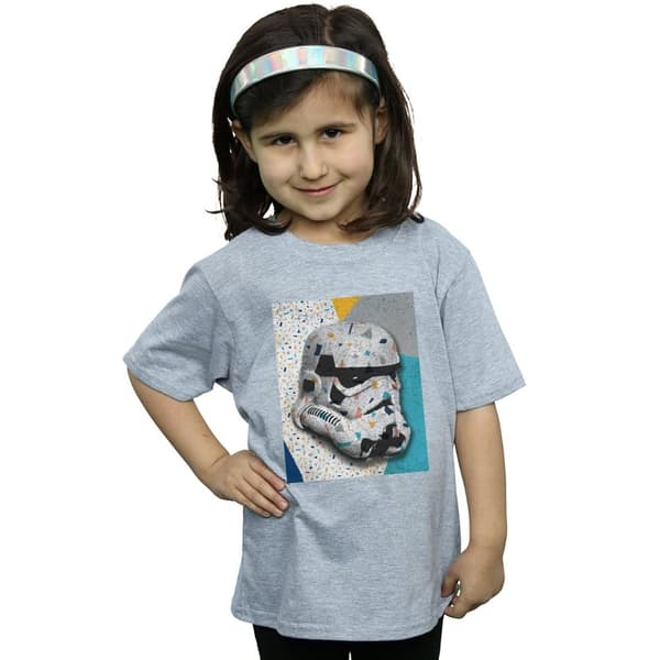 Star Wars Girls Stormtrooper Pattern Helmet Cotton T-Shirt