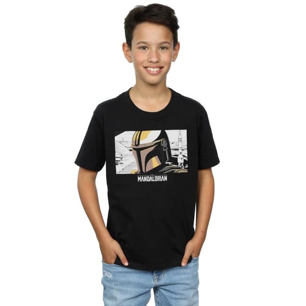 Star Wars Boys The Mandalorian Profile Frame T-Shirt