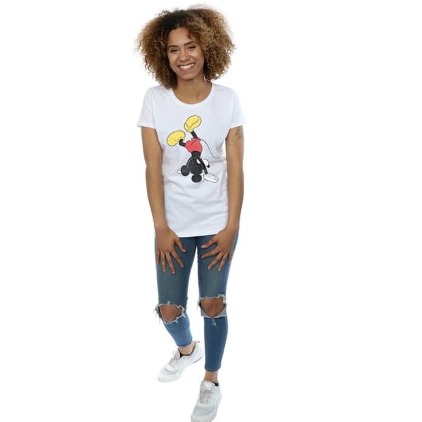 Disney Dam/Tjej Musse Pigg upp och ner t-shirt i bomull