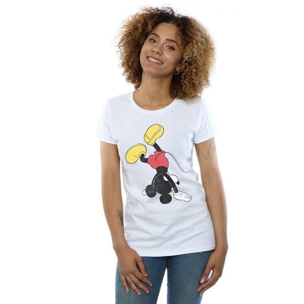 Disney Dam/Tjej Musse Pigg upp och ner t-shirt i bomull