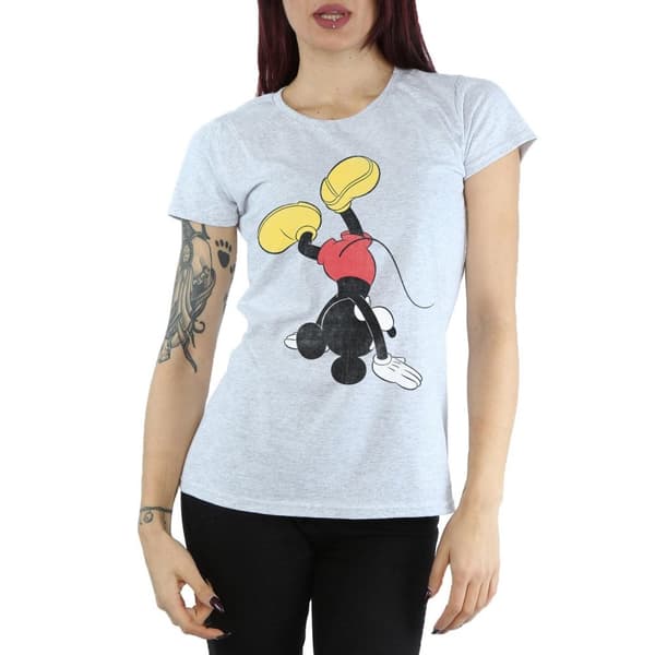 Disney Dam/Tjej Musse Pigg upp och ner t-shirt i bomull