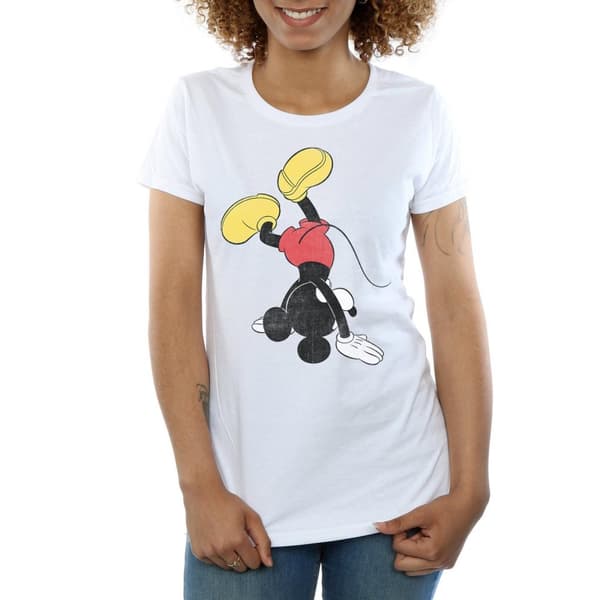 Disney Dam/Tjej Musse Pigg upp och ner t-shirt i bomull