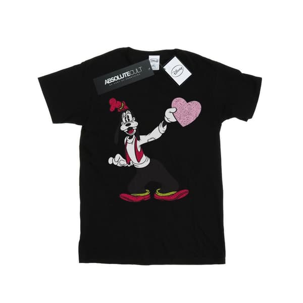Disney Womens/Ladies Goofy Love Heart Cotton Boyfriend T-Shirt
