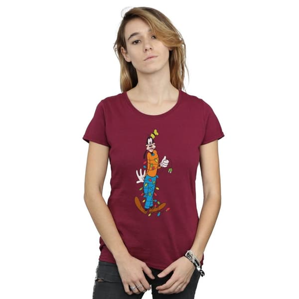 Disney Dam/Tjej - Goofy Christmas Lights - Bomulls-T-shirt