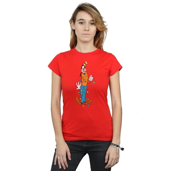Disney Dam/Tjej - Goofy Christmas Lights - Bomulls-T-shirt
