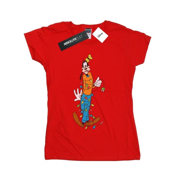 Disney Dam/Tjej - Goofy Christmas Lights - Bomulls-T-shirt