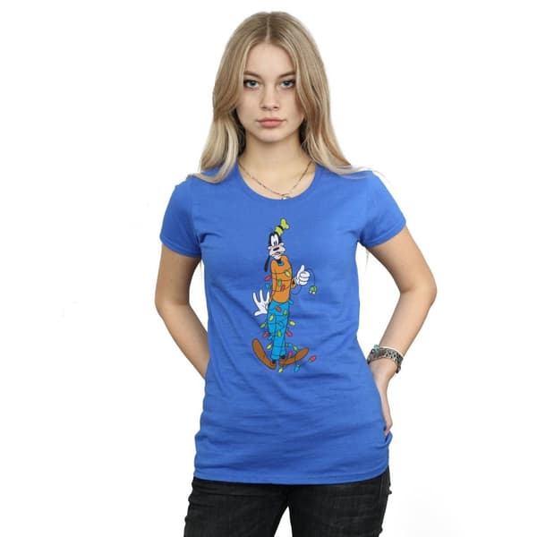 Disney Dam/Tjej - Goofy Christmas Lights - Bomulls-T-shirt