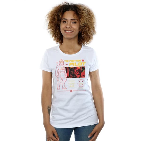 Star Wars Dam/Tjej Tie Fighter Pilot Bomulls-T-shirt