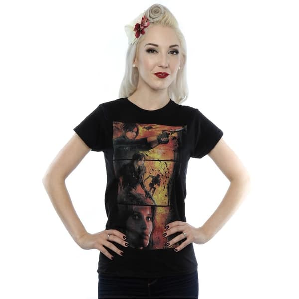 Star Wars Womens/Ladies Rogue One Jyn Comic Strip Cotton T-Shirt