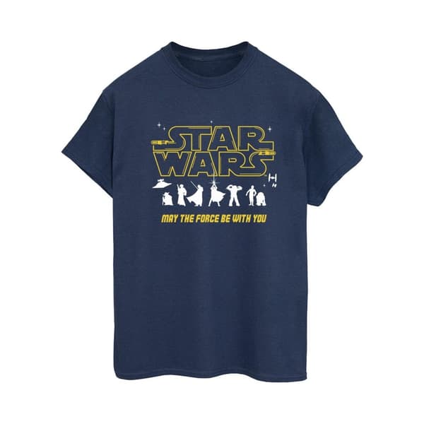 Star Wars Womens/Ladies Silhouettes Force Cotton Boyfriend T-Shirt