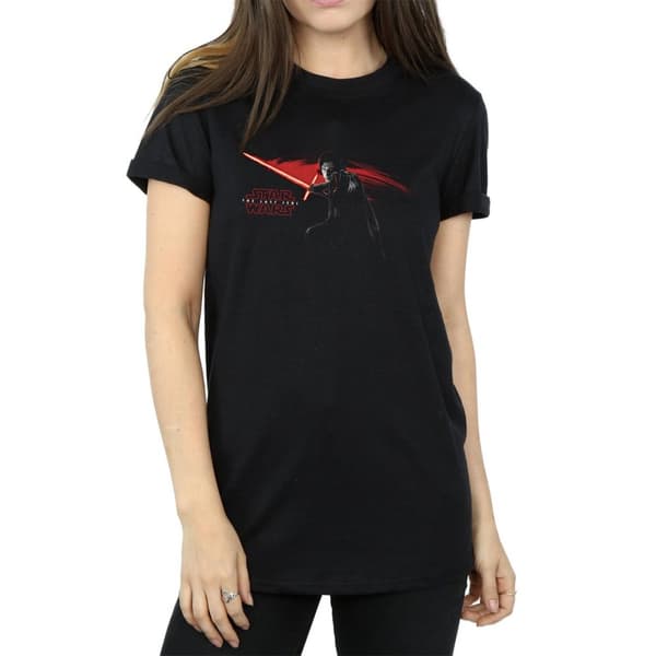 Star Wars Womens/Ladies The Last Jedi Kylo Ren Hand Cotton Boyfriend T-Shirt