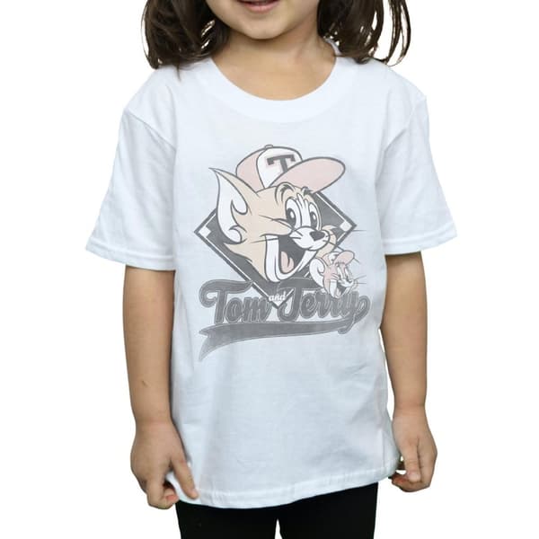 Tom And Jerry Girls Baseball Caps Cotton T-Shirt