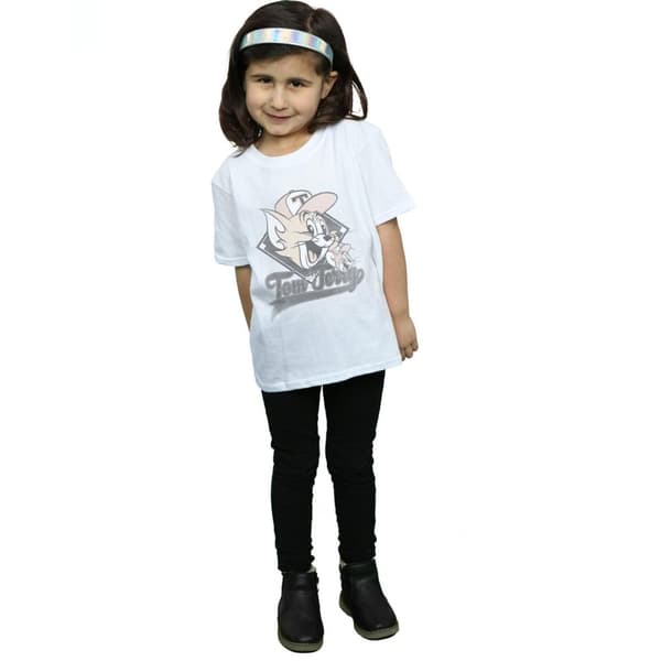 Tom And Jerry Girls Baseball Caps Cotton T-Shirt