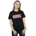 Miniatyrbillede 2 af 3: Marvel Womens/Ladies Drip Logo Cotton Boyfriend T-Shirt