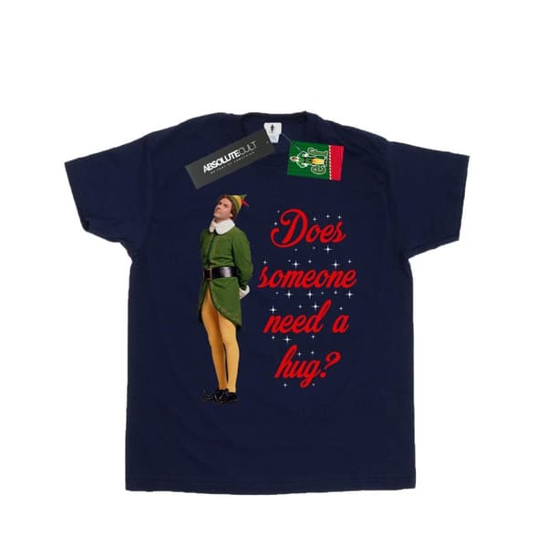 Elf T-shirt i bomull med kramkompis för flickor