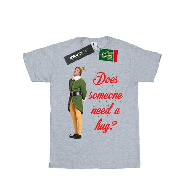Elf T-shirt i bomull med kramkompis för flickor