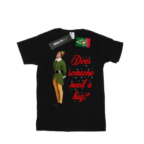 Elf T-shirt i bomull med kramkompis för flickor