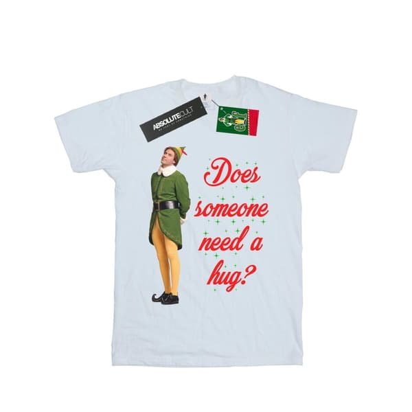 Elf T-shirt i bomull med kramkompis för flickor