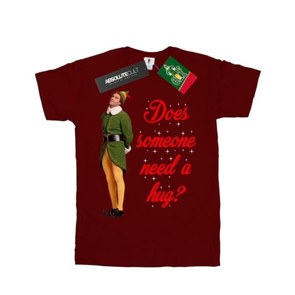 Elf T-shirt i bomull med kramkompis för flickor