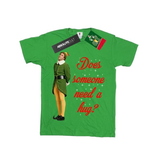 Elf T-shirt i bomull med kramkompis för flickor