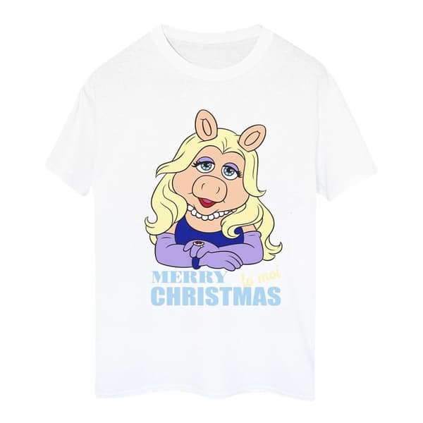 Disney Dam/Muppets Miss Piggy - Queen of Holidays - Boyfriend-t-shirt i bomull för damer