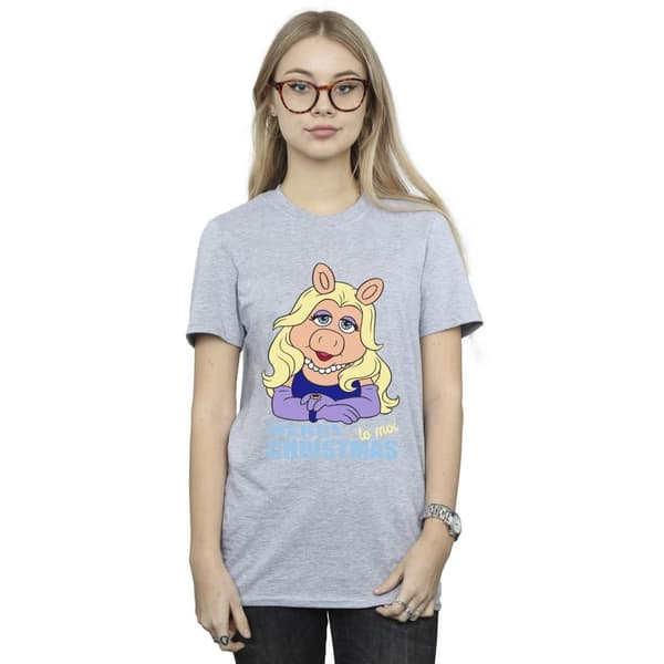 Disney Dam/Muppets Miss Piggy - Queen of Holidays - Boyfriend-t-shirt i bomull för damer