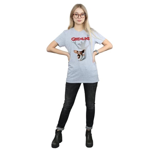 Gremlins Dam/Tjej Gizmo Shadow Boyfriend T-shirt i bomull