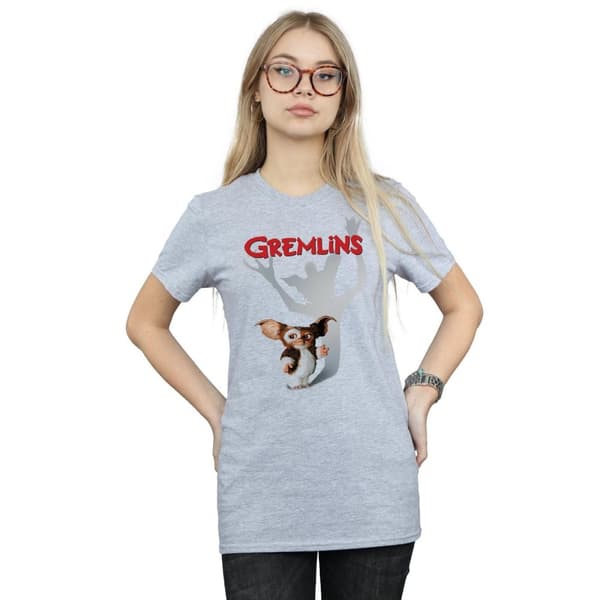 Gremlins Dam/Tjej Gizmo Shadow Boyfriend T-shirt i bomull