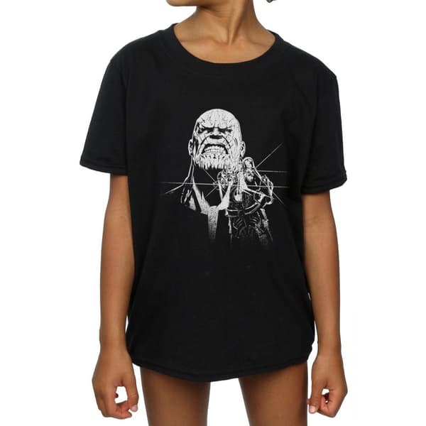 Marvel Avengers Infinity War Fierce Thanos bomulls-T-shirt för flickor