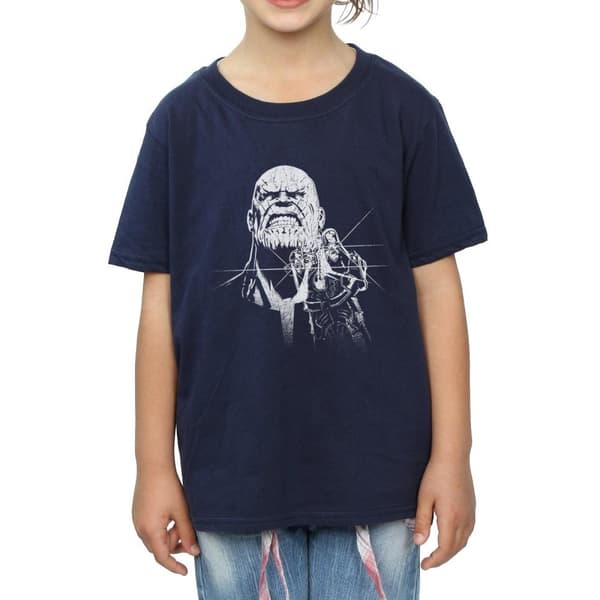 Marvel Avengers Infinity War Fierce Thanos bomulls-T-shirt för flickor